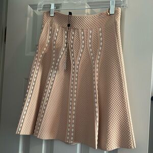 BCBGMAXAZRIA Pink/Beige and White Skirt NWT